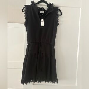 Lace trim Black Dress